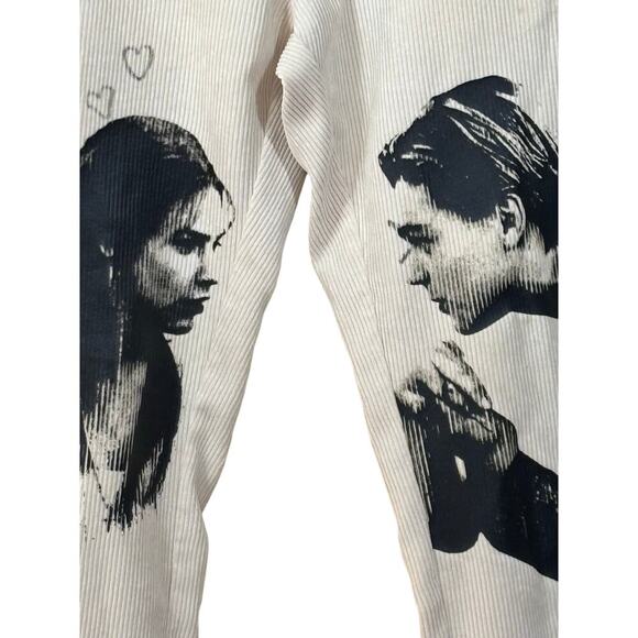 Empty Reference Romeo & Juliet cream corduroy pants, streetwear, grunge, indie - Picture 3 of 7